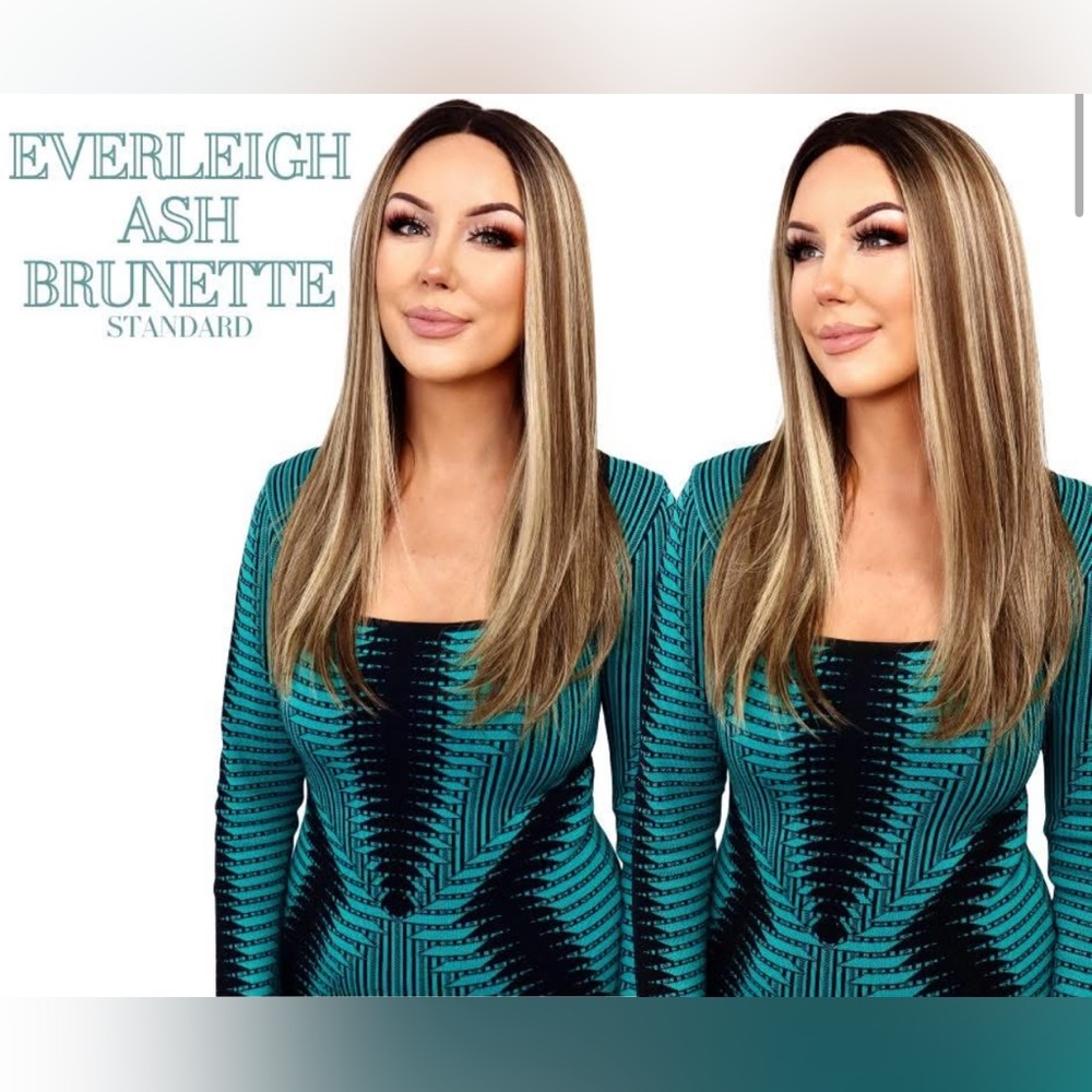 Chelsey Smith Crowns Everleigh Ash Brunette Standard Cap Wig Lace Cut